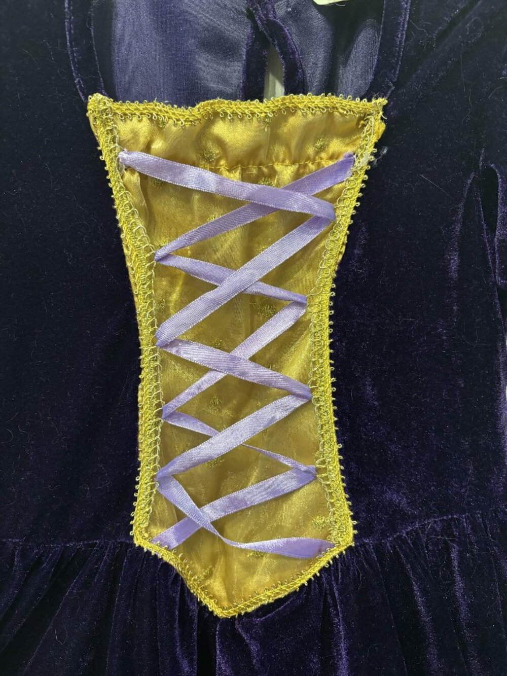 Rubie's Girls Renaissance Princess Medieval Costume Dress Medium 7-8 Purple Gold - Picture 5 of 9